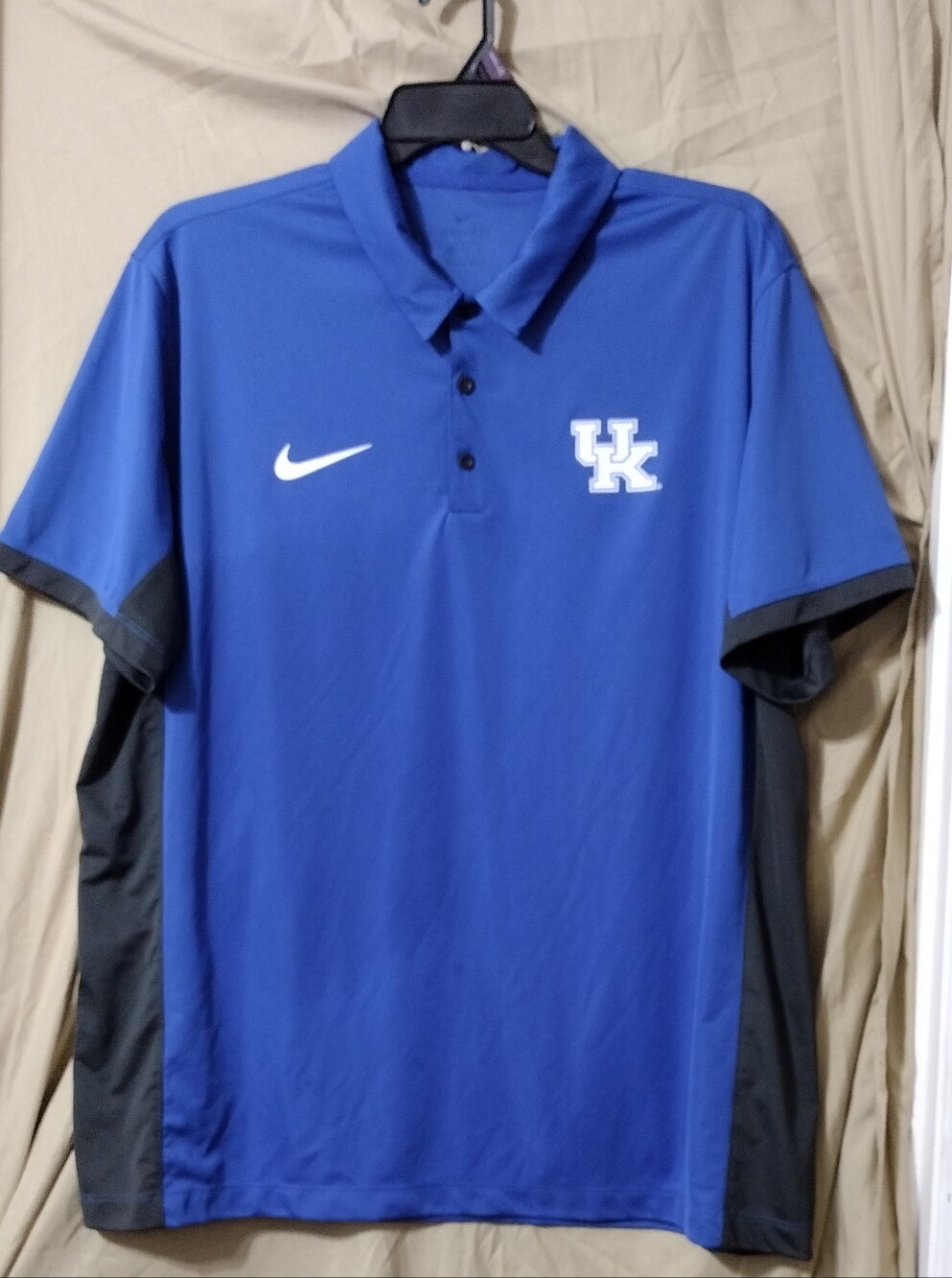 Nike Dri-Fit Royal Blue and Gray UK Polo Shirt